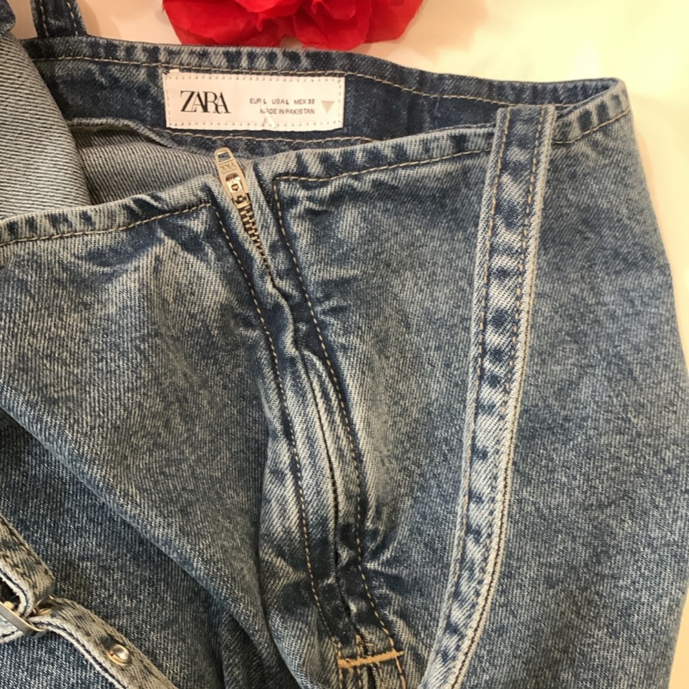 Zara Strapless Denim Dress - Picture 10 of 11